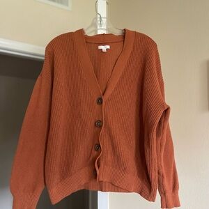 LC Lauren Conrad Orange Cardigan